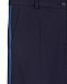 Темно-синие брюки с атласным лампасом Dal Lago | Фото 4