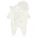 Комплект: комбинезон, повязка и слюнявчик. белый Dolce&Gabbana | Фото 1