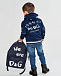 Синий рюкзак-чемодан с логотипом 13х29х34 см Dolce&Gabbana | Фото 3