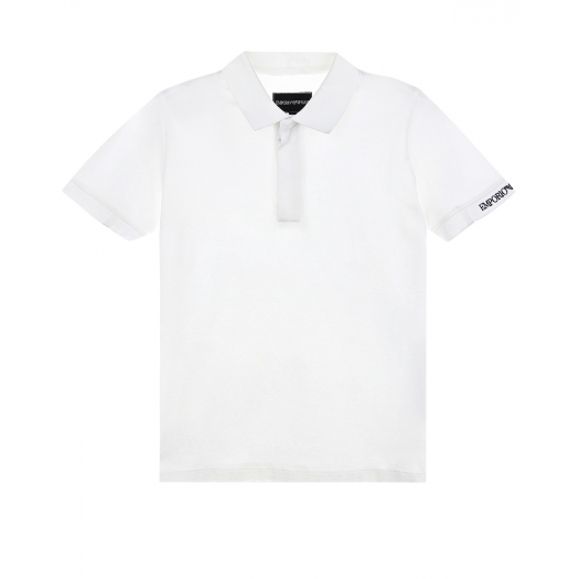 Белая базовая футболка-поло Emporio Armani | Фото 1