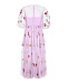 Розовое платье с цветочной вышивкой  | Фото 5