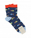 Синие носки с разноцветными рыбками Story Loris | Фото 3