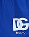 Шорты для купания с белым лого, синие Dolce&Gabbana | Фото 3