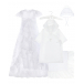 Комплект: платье, пеленка и чепчик, белый Wings Atelier | Фото 1