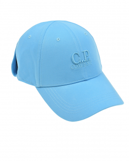 Голубая бейсболка с лого в тон CP Company Голубой, арт. 12CKAC044B-006288A 833 | Фото 1
