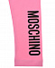 Розовые леггинсы с логотипом Moschino | Фото 3