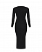 Черное трикотажное платье на пуговицах Pietro Brunelli | Фото 6