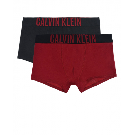 Трусы-боксеры, комплект из 2 штук, красный, черный Calvin Klein | Фото 1