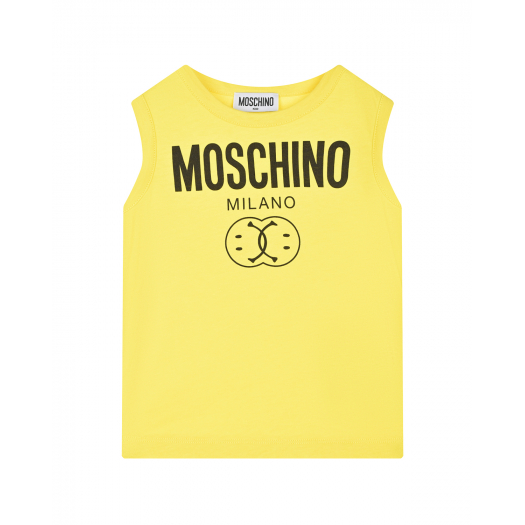 Желтая футболка без рукавов Moschino | Фото 1