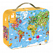 Пазл гигантский &quot;Карта мира&quot; в чемоданчике;300 элементов Janod | Фото 4