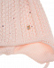 Розовая шапка из шерсти с декором из стразов Il Trenino | Фото 3
