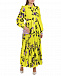 Желтое платье с принтом &quot;розы&quot; MSGM | Фото 2