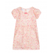 Розовое платье с цветочным принтом Sanetta Kidswear | Фото 1