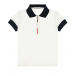 Белая футболка-поло с контрастной отделкой Moncler | Фото 1