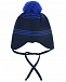 Синяя шапка с принтом в полоску Il Trenino | Фото 2