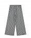 Широкие брюки в черно-белую полоску Monnalisa | Фото 3