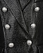 Черный пиджак с серебристыми пуговицами Balmain | Фото 3