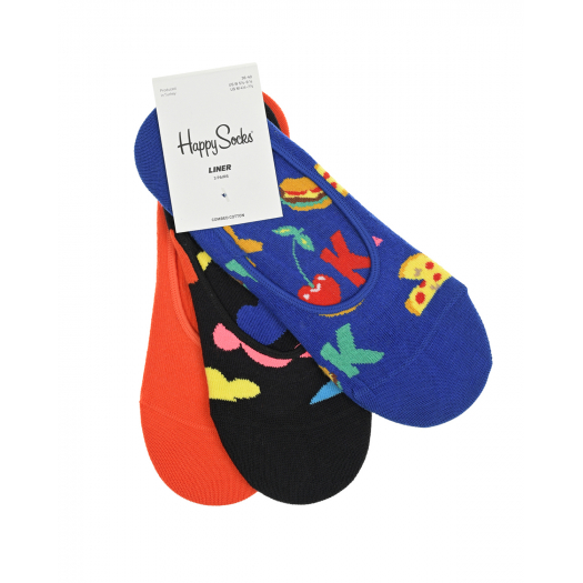 Следки, комплект 3 пары Happy Socks | Фото 1