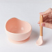 Набор посуды для детей: миска на присоске и ложка light pink Happy Baby | Фото 4