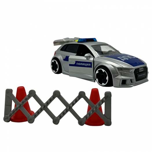 Полицейская машинка Audi RS3 фрикционная, 15 см (свет, звук, аксессуары) арт. 3713011SIR Dickie | Фото 1