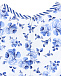 Платье с принтом &quot;голубые цветы&quot; Monnalisa | Фото 5