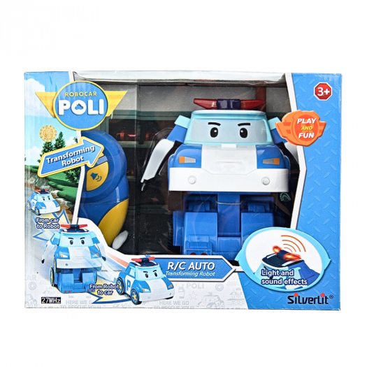 Робот-трансформер Robocar Poli Поли на радиоуправлении. Управляется в форме робота и машины  | Фото 1