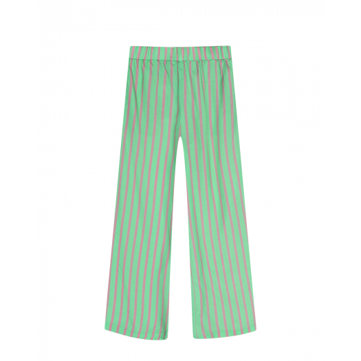 Зеленые брюки в полоску Ermanno Scervino | Фото 1