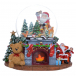 Новогодний сувенир EWAX Шар &quot;Санта с подарками возле камина&quot; 25.5x20x22.2 см  | Фото 1