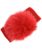 Красная повязка из шерсти с помпоном Aletta | Фото 1