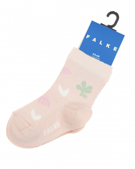 Розовые носки с растительным принтом Falke Розовый, арт. 10564 8391 | Фото 1