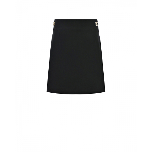 Черная юбка с логотипом из страз Dolce&Gabbana | Фото 1