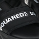 Черные сандалии с белым лого Dsquared2 | Фото 7