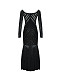 Платье из фактурной ткани, черное Charo Ruiz | Фото 2
