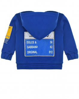 Спортивная куртка с патчами &quot;дорожные знаки&quot; Dolce&Gabbana Синий, арт. L1JWBE G7A7U HT2ZY | Фото 2