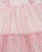 Розовое платье с принтом &quot;банты&quot; Monnalisa | Фото 3
