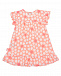 Платье персикового цвета с принтом в горошек Sanetta Kidswear | Фото 2
