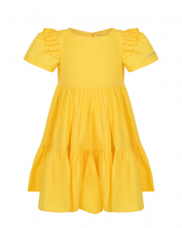 Желтое платье с рюшами Monnalisa Желтый, арт. 17A905 1117 0015 | Фото 1