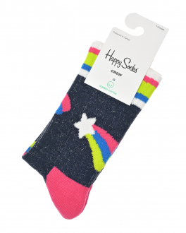 Носки с декором &quot;звезды&quot; Happy Socks Синий, арт. KSST14 6500 | Фото 1