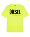 Футболка с черным лого, желтая Diesel | Фото 1