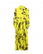Желтое платье с принтом &quot;розы&quot; MSGM | Фото 1