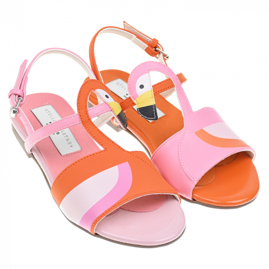 Розово-оранжевые босоножки &quot;фламинго&quot; Stella McCartney | Фото 1