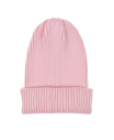 Светло-розовая шапка с отворотом