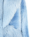 Голубое укороченное пальто из меха Blancha | Фото 7
