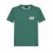 Зеленая футболка с белым лого Emporio Armani | Фото 1