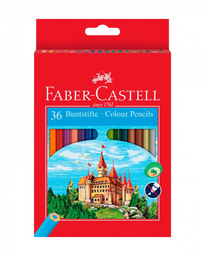 Карандаши цветные с точилкой в наборе, 36шт Faber-Castell | Фото 1