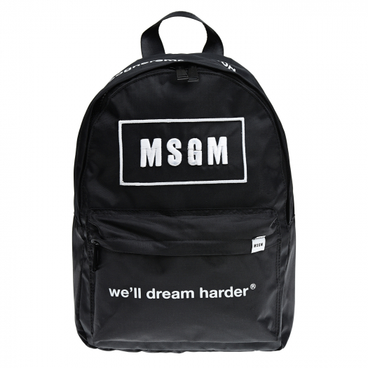 Черный рюкзак с белым логотипом, 37x31x13 см MSGM | Фото 1