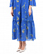 Платье из синего шелка с цветочным принтом  | Фото 9