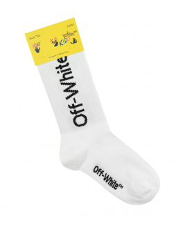 Белые носки с черным логотипом Off-White Белый, арт. OGRA001S22KNI0010110 | Фото 1