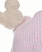 Розовая шапка с декором &quot;медвежата&quot; Catya | Фото 3