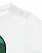 Белая футболка с камуфляжным логотипом Moncler | Фото 4